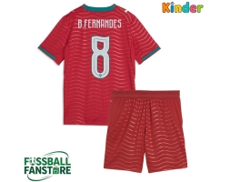Portugal Bruno Fernandes #8 Replik Heimtrikot Kinder WM 2026 Kurzarm (+ Kurze Hosen)